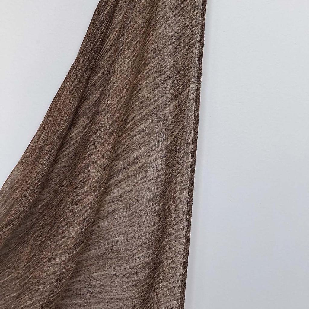 High-Texture Tie-Dye Rayon Headscarf Set: Soft, Wrinkled, Vintage-Style Muslim Shawl