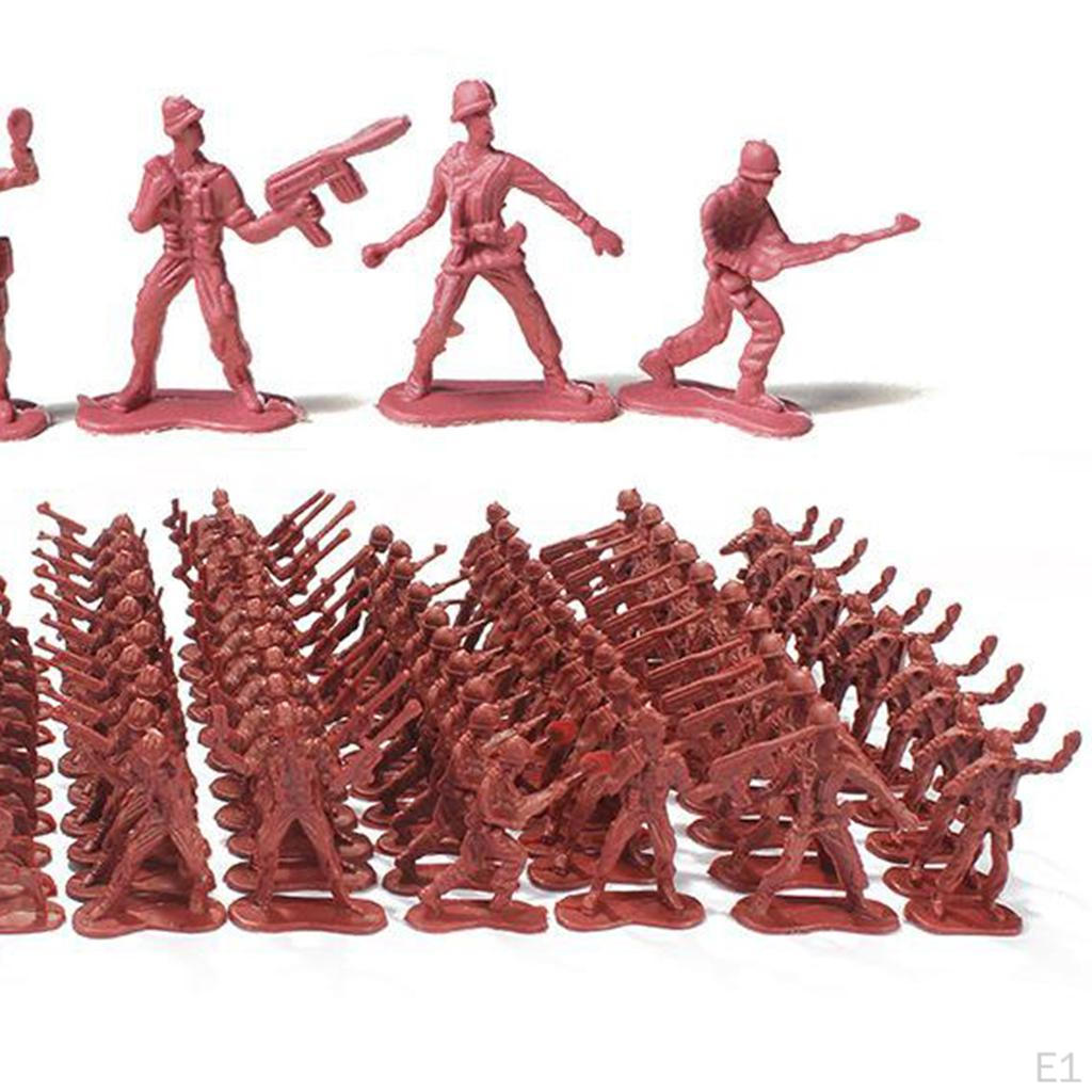100 Stück Kunststoff 4,5 cm Soldaten Männer Actionfiguren Zubehör Modellspielzeug Kinder