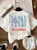 Mediterranean Sardine Graphic Tshirt Summer Beach Vacation Tee Unique Marine Animal Print Top Casual Short Sleeve Fashion Wear