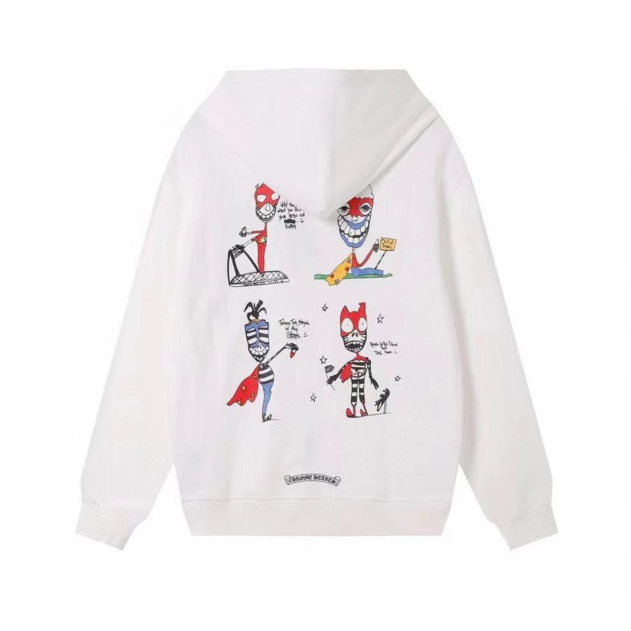 842 CHROME HEARTS 2025 Herbst und Winter Neu Übergröße Klassischer Stil Logo Reißverschluss Kapuzenpullover, Geeignet für Paare zum Tragen