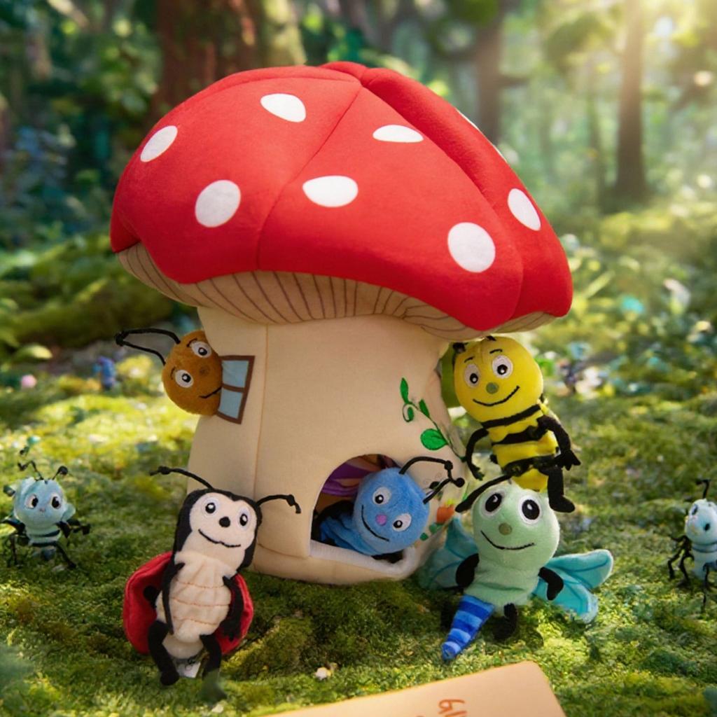 6 Pezzi Marionette da Dito + 1 Casa Famiglia di Animali Carini Marionette da Dito Gioco di Ruolo Giocattoli Educativi Marionetta a Mano Oggetti di Scena per Raccontare Storie per Bambini