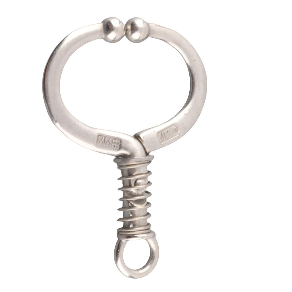 Cattle Nose Ring Stainless Steel Cattle Nose Clamp Bull Cow W Spring Nose Ring for Farm Breeding Accessory