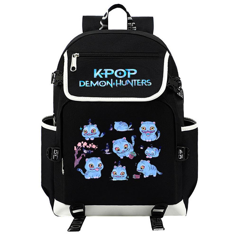 Trend Kpop Anime Cartoon Printed Backpack Lightweight Large Capacity Casual Student School Bag