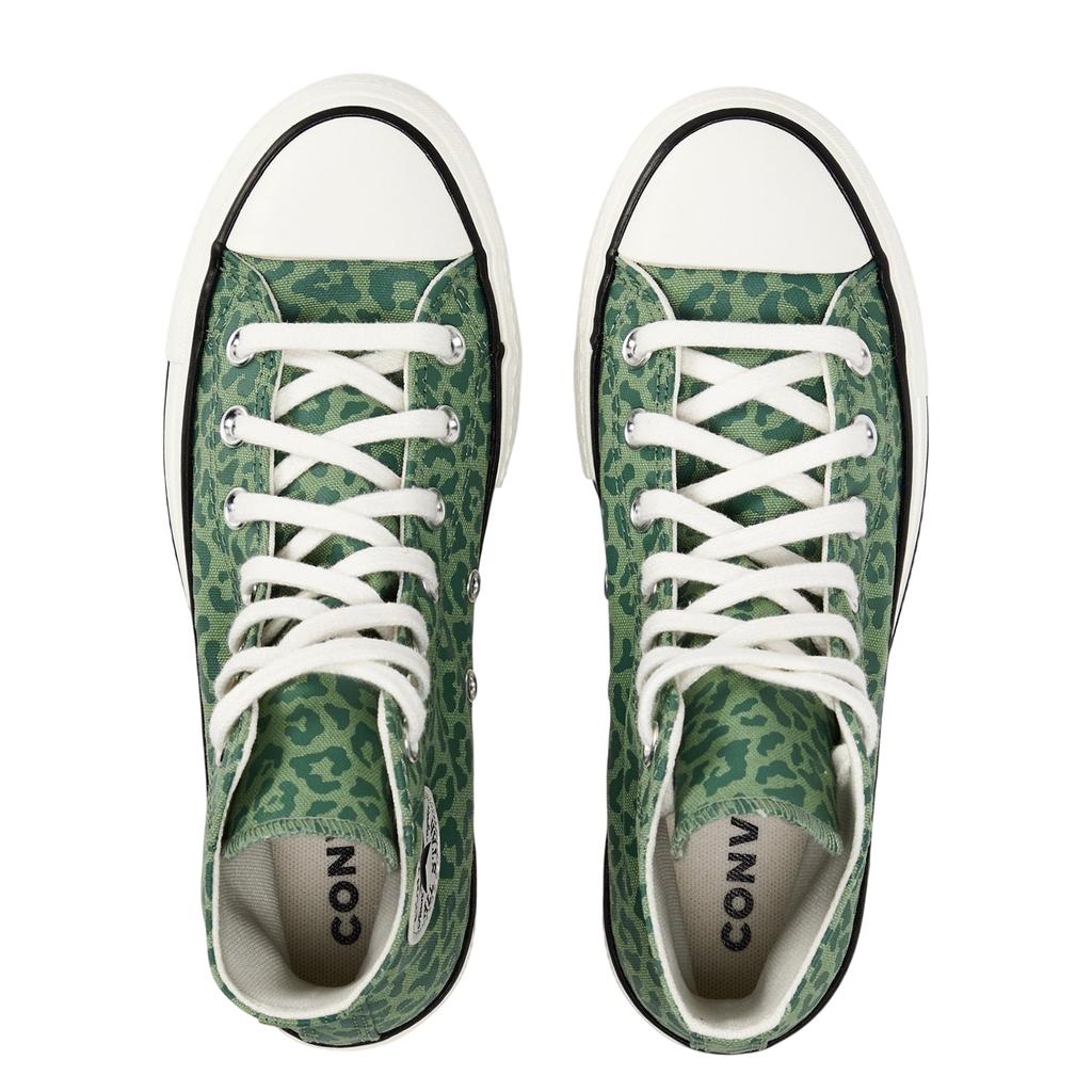Converse Womens/Ladies All Star Leopard Print Canvas Platform High Top Trainers