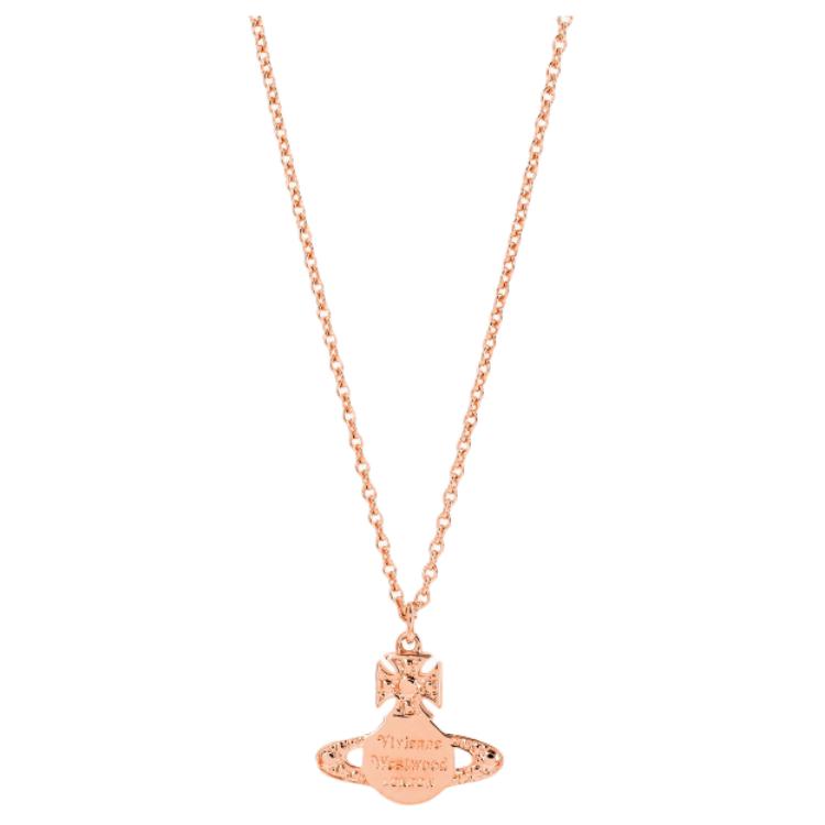 VIVIENNE WESTWOOD Brand Logo Original Design Brass Necklace Women Necklace Rose-Gold 630203BH-02G111