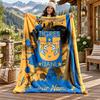 Club Tigres UANL Custom Name Flannel Blanket Personalized Soft Warm Plush Throw Blanket Customized Gift for Family Friends