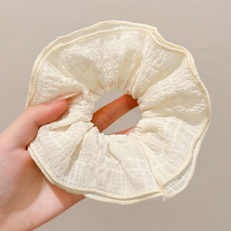 Oversized Lace Large Intestine Hair Ring Women's New High-end Sense Super Fairy Headline Elegant Low-tail Hair Rope Headwear
