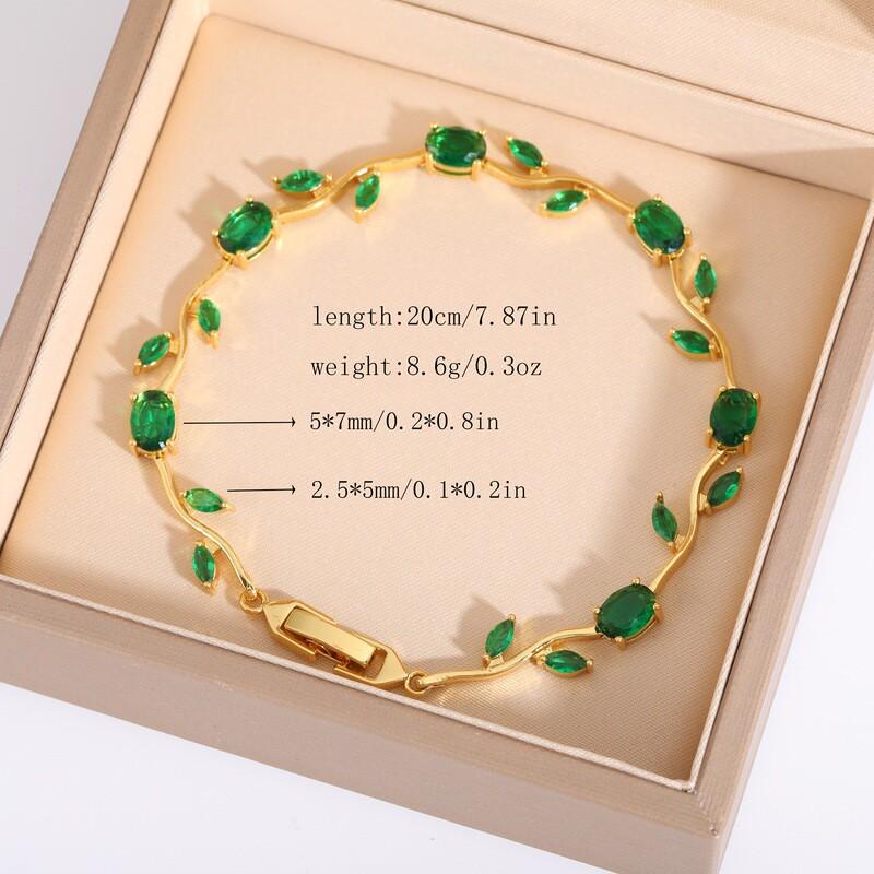 Elegant Zircon-Embellished Tree Branch Bracelet In Eco-Friendly Copper With Gold Plating Unisex Luxury Jewelry Daily Wear