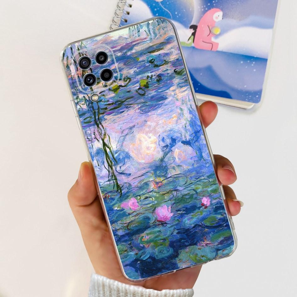 For Samsung M32 Case Galaxy M32 SM-M325F Cover Cute Fashion Flower Cartoon Soft Cases For Samsung M22 F22 M52 5G SM-M526B Bumper