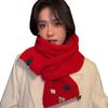 Solid Color Handmade Love Scarf Women's Autumn and Winter High-Quality Knitted Wool Warmth Korean Version Versatile Imitation Cashmere Scarf