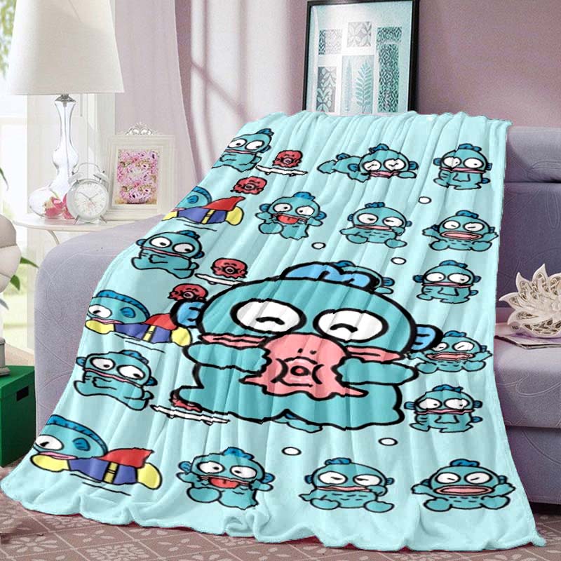 Cartoon Cute HANGYODON Soft Flannel Blanket Bedroom Sofa Picnic, Outdoor Leisure Gift BlanketW-1
