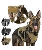 Tactical Dog Harness Military Training  Padded Quick Release Vest Pet Training Dog Harness For Set Small Medium Large Dogs