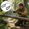 Outdoor Stainless Steel Ring Pull Wire Saw With 360 Degree Rotation For Camping And Survival