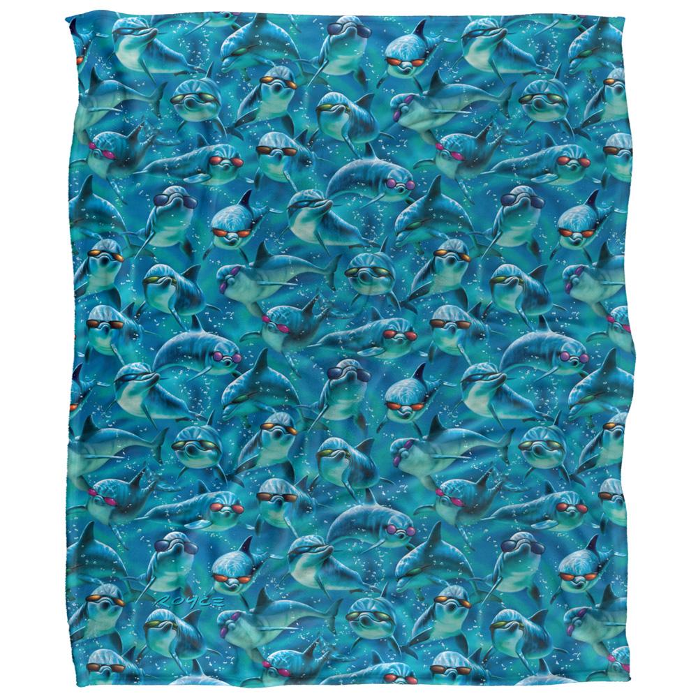 Royce McClure Mod Squad Silky Dolphin Supersoft Blanket