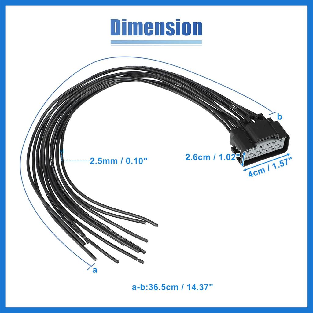 Heated Seat Wiring Connector Wire Harness Replacement WPT928 15326110 Heated/Cooled Seat Module Connector Wire Kit for Ford F-250 F-350 F-450 Super