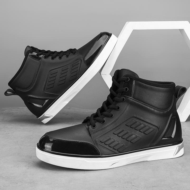 

Модные мужские резиновые сапоги PARZIVAL, мужские резиновые сапоги для работы в саду, короткие, для рыбалки, водонепроницаемые, для кухни, модные резиновые сапоги для доски 44 черный белый