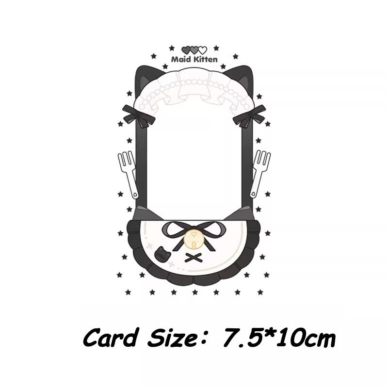 Cute Animal Maid PVC Photocard Holder for 3 Inch Kpop Idol Card Sleeves Kawaii Maid Puppy Photo Frame Stylish INS Style 2025 New