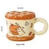 Creative Cartoon Animal Ceramic Mug with Lid - Cute Birthday Souvenir Coffee Cup for Girls