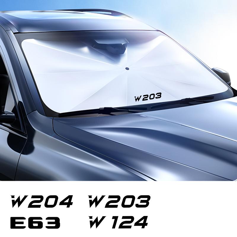 Suitable for Mercedes-Benz CLA C-CLASS GLE63 W124 Car Front Windshield Foldable Sunshade anti-UV Sunshade Car Parasol Accessorie