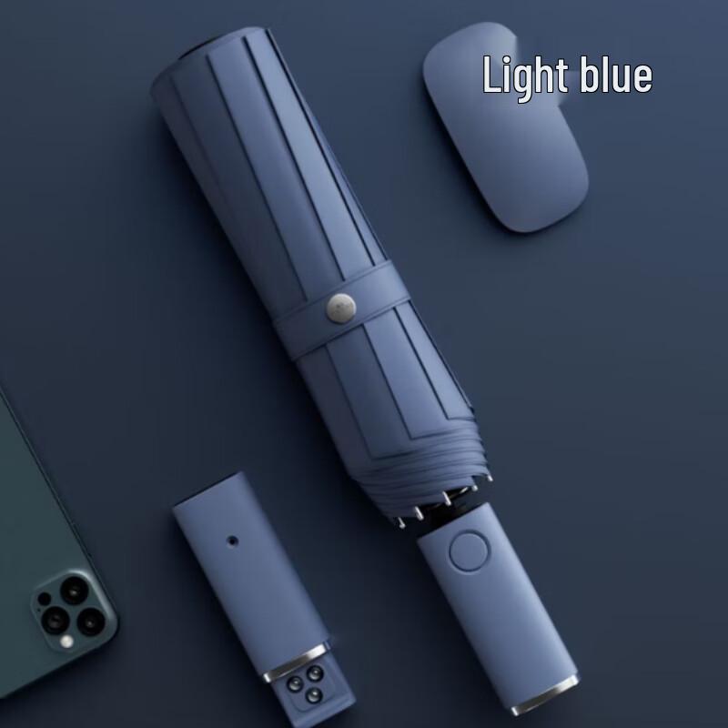 ZUODU LED Triple Spotlight Automatic Umbrella
