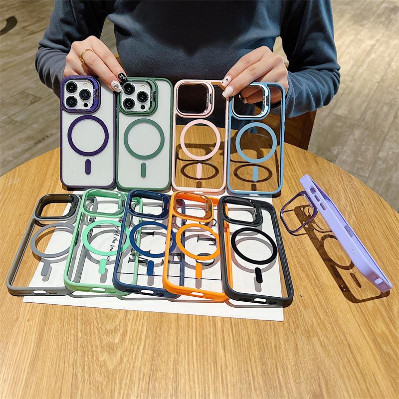 Lämplig för IPhone17 Högpermeabilitet Magnetisk Linsfäste, Mobilskal, Apple 16promax med Linsfilm 15