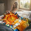Van Gogh Style Cat Art Flannel Blanket Perfect for Sofa Office Bed Travel Sleep Read Relax Camping Four Season Use