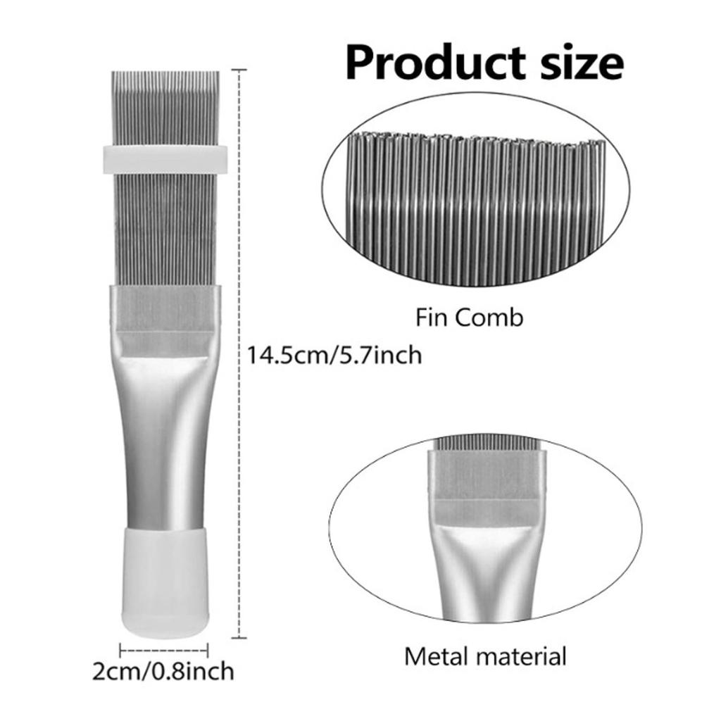 3 kusy kartáč na čištění lamel kondenzátoru klimatizace kartáč na čištění spirál chladničky nerezový čistič lamel klimatizace