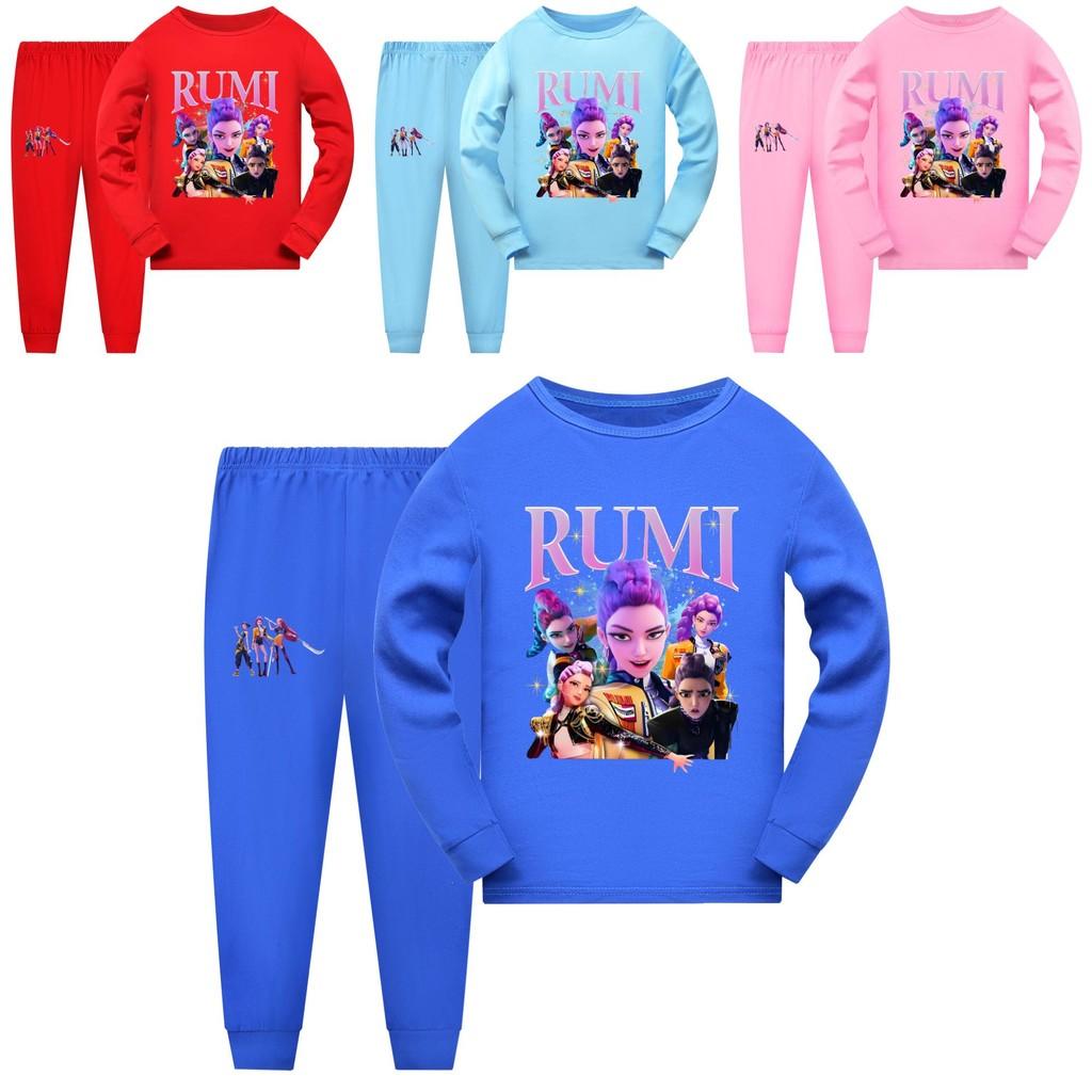 Kpop Demon Hunters Children Short Sleeve Shorts Pajama Set For Sleepwear And Family Comfort