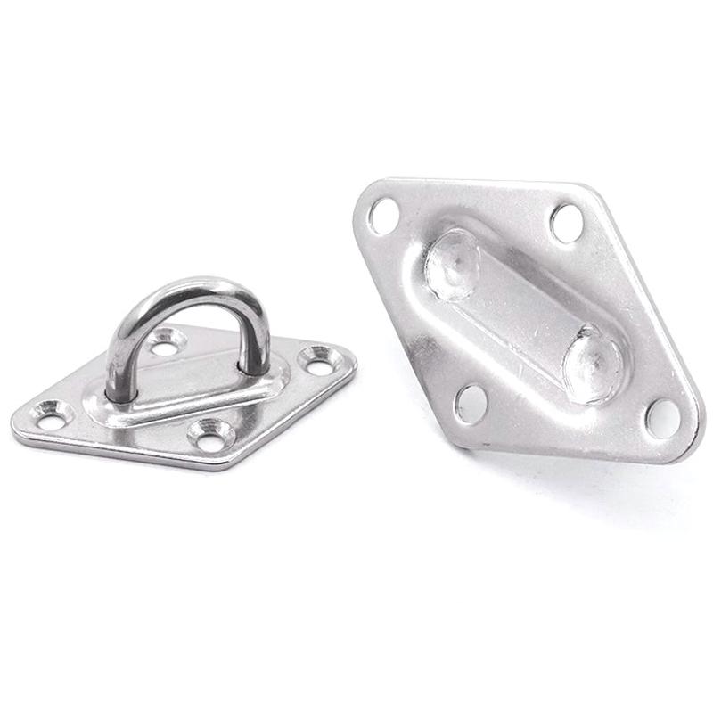 M5-M12 304 Stainless Steel Hook Eye Plate Heavy Duty Round/Square/Oval/Diamond Pad Staple Ring Hook Loop U-Shaped Eyelet Bracket