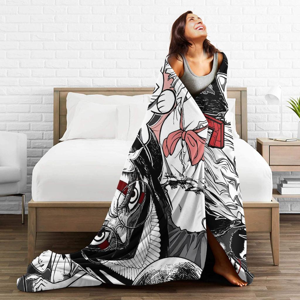 Cat Dandadan Flannel Blanket Winter Super Soft Bedding Throws for Students Outdoor Fluffy Bedspread Sofa Bed Cover