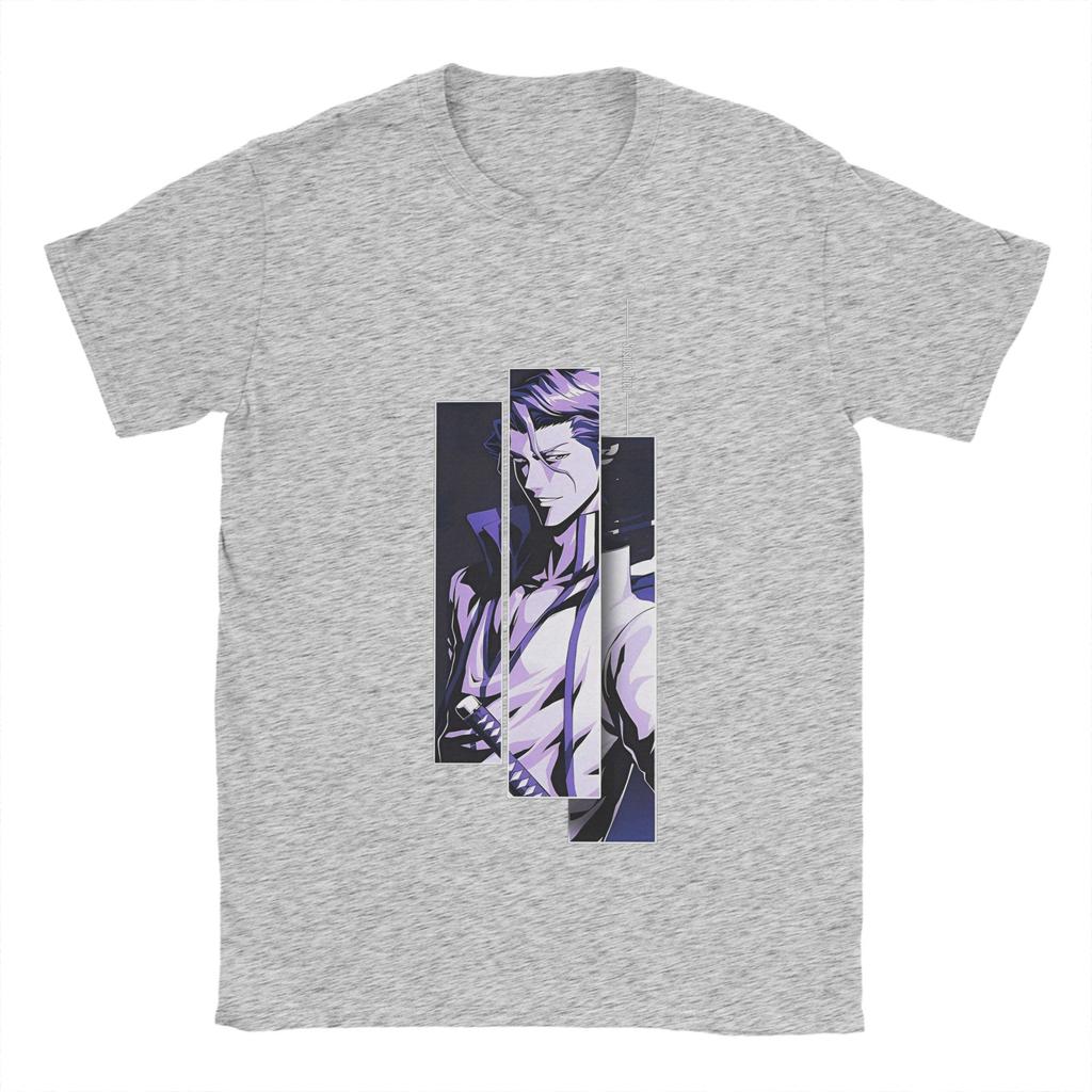Funny Aizen Sousuke T-Shirt Men O Neck 100% Cotton T Shirt Short Sleeve Tee Shirt Gift Tops