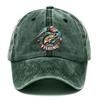 Pc Unisex Outdoor Fishing Baseball for Men  Women  Adjustable Hook  Loop Dad Hat Breathable Washed Suitable for Beach Fish