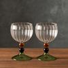 Trompete Hoher Stiel Glasbecher Hitzebeständiges Weinglas Saft- und Champagnerglas Haushaltsgebrauch Stilvoll Kreatives Geschenk