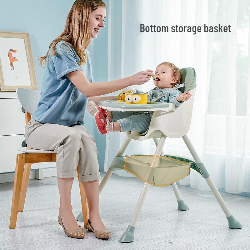 Adjustable Soft Baby High Chair with Detachable Seat