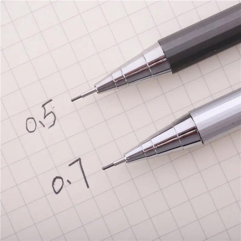 1PCS/batch of High-quality Metal Mechanical Pencil 0.5 0.7mm Refill Office Students' Writing and Painting Stationery