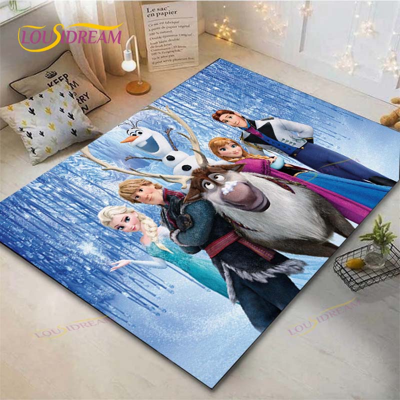 Frozen Anime Carpet Living Room Bedroom Bedside Mat Study Room Computer Chair Home Fashion Floor Mat Area Rug
