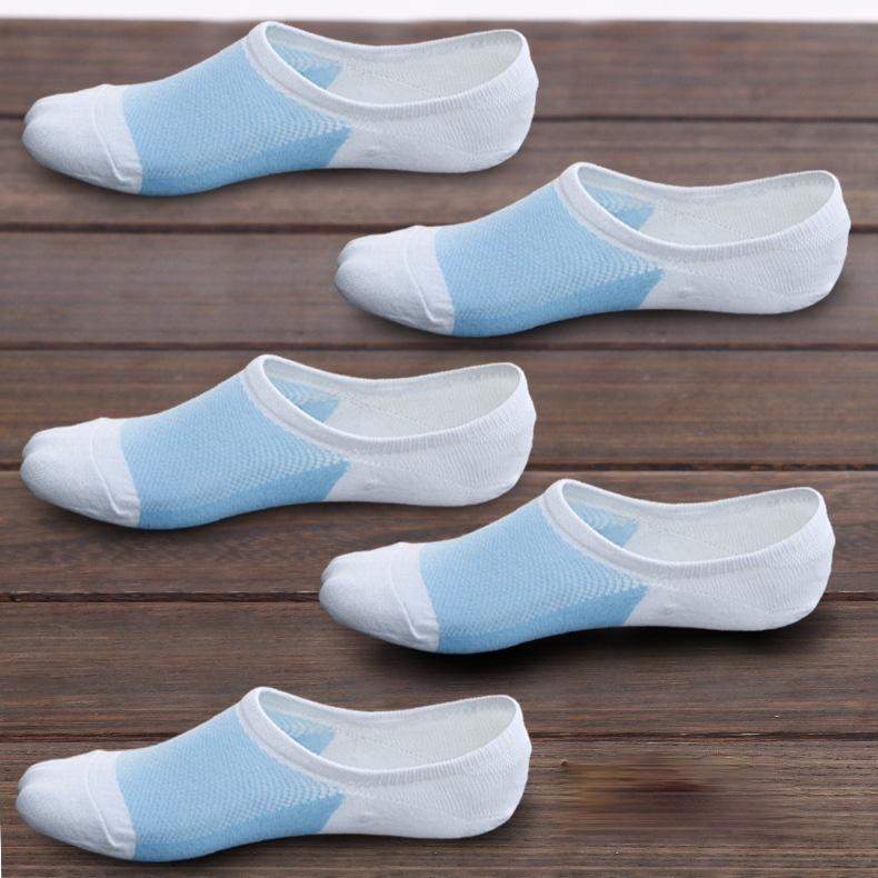 5 pairs of men's summer shallow mouth youth short socks invisible student low cut thin style