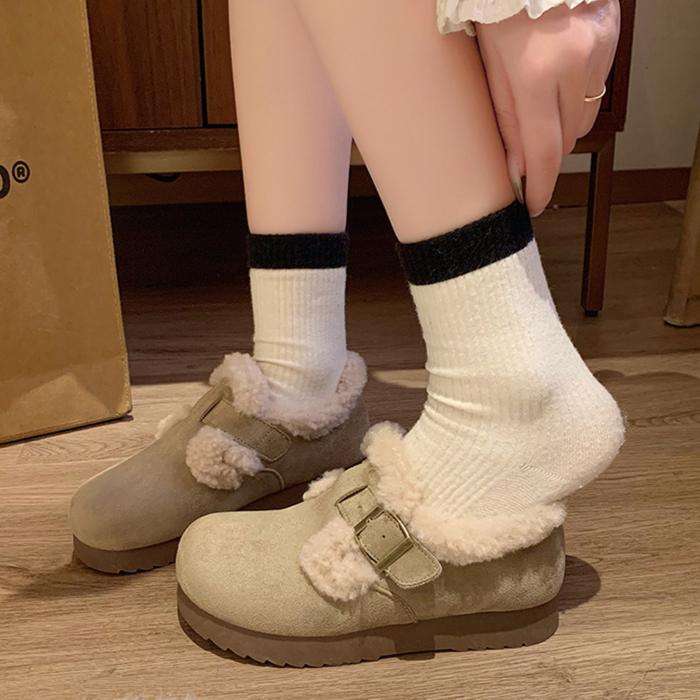 Winter Velvet Korean Version Student Board Shoes, Sports Warm and Casual Shoes