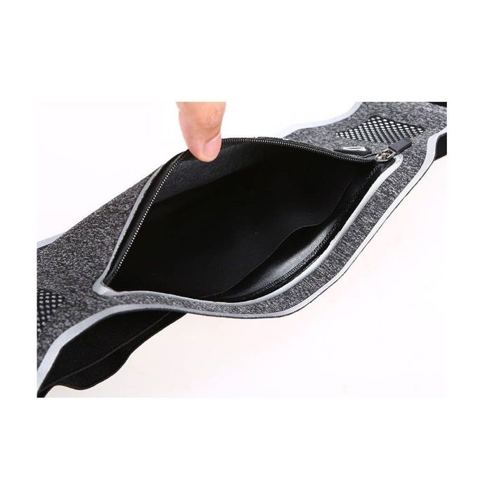 Pour Oppo Find N2 Flip (2022) Sac Banane Imperméable Sport Course Cyclisme Marche Motos Vélos - Gris
