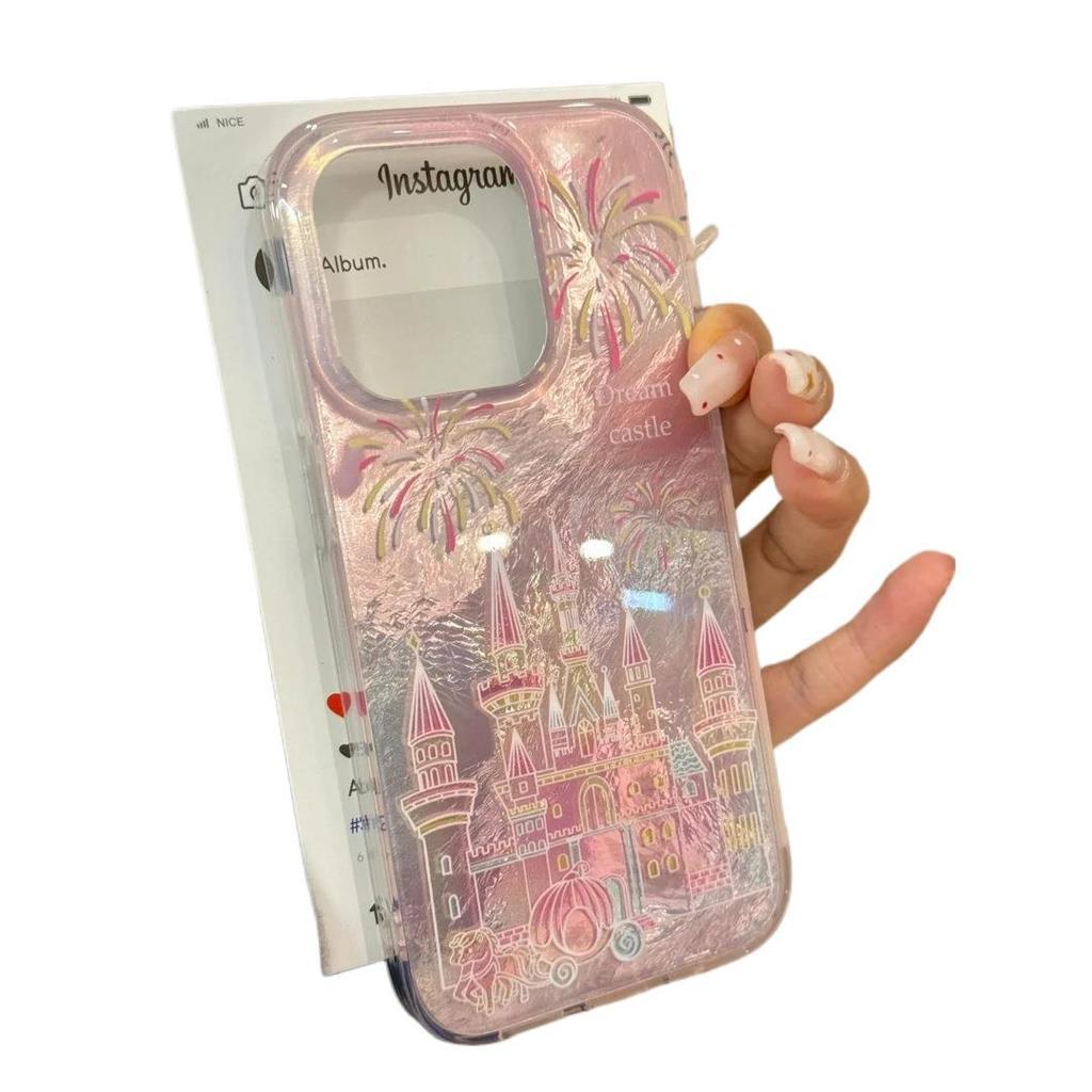 The New Imd Phone Case of Castle Fireworks Is Suitable for Apple 16promax Vortex Iphone15. Female 13