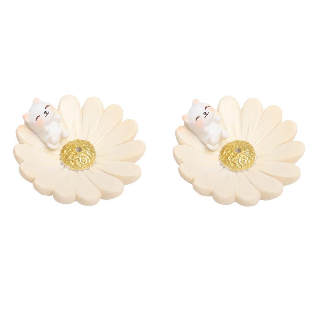 

2 шт. мультяшный цветочный поднос для благовоний симпатичные смоляные животные украшения вишневый цвет стойка для благовоний спальня Style 4