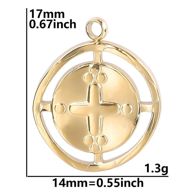 6pcs Sun Moon Stainless Steel Charms For Jewelry Making Bulk Flower Pendant Charm Gold Color Breloque Acier Inoxydable Pendant
