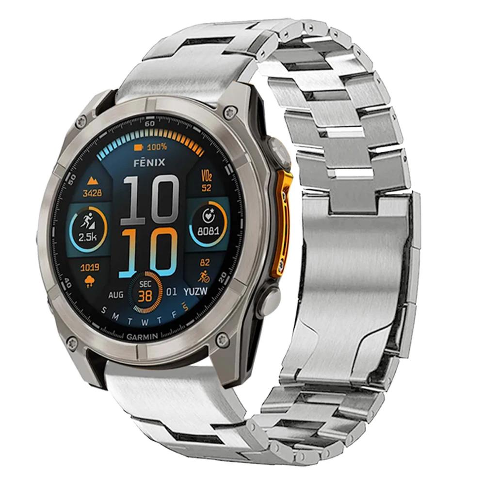 Titanium alloy Strap 22mm 26mm For Garmin Instinct 3 E 2X Forerunner 970 965 955 Fenix E 8 7 7X Quickfit Watch Band Bracelet