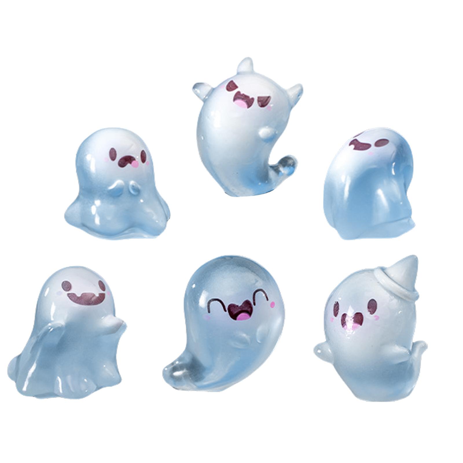 

Многоцелевой светящийся набор из 6 подвесок в виде милых маленьких призраков на Хэллоуин для праздничного украшения и вечеринок