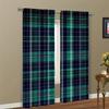 Scottish Folk Legend Checkered Pattern Printed Curtains Window Decorations Home Room Curtain Made Of Polyester Washable