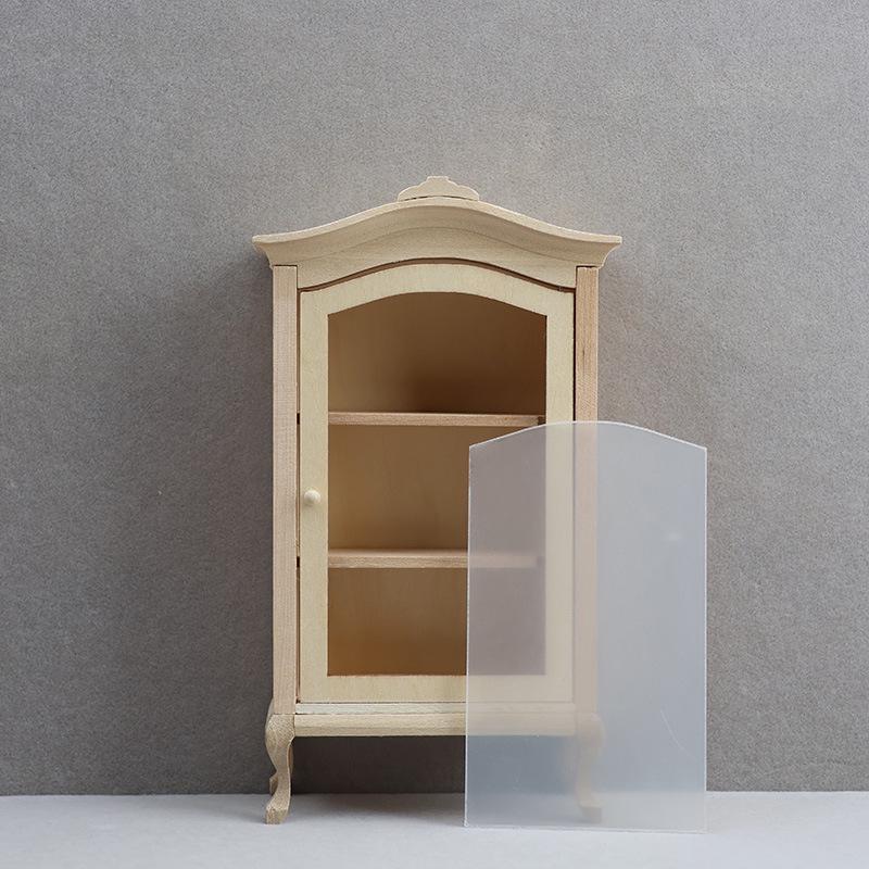 1:12 Miniature Arched Top Dollhouse Display Cabinet - Realistic Mini Furniture