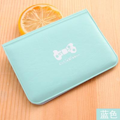 

Korean Bow Cards Bag Women s PVC 12 Slots Card Covers ID Card Holder Credit Card Holder Badge Holder Bus Cards Case синій