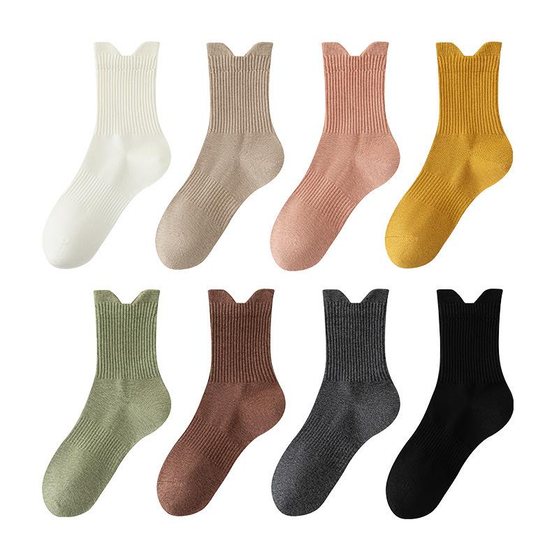 Damen Herbst Reine Baumwolle Aloe Ätherisches Öl Feuchtigkeitsspendend 10A Bakteriostatisch Desodorierend Leichte Sport Baumwollsocken
