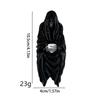 Sitting Ghost Figurine Holding Tea Cup Gothic Skeleton Halloween Decor with Coffee Cup Seasonal Decor for Room Bedroom Dormitory