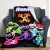 Customiz Name Personality Smiling Critters Blanket Soft &Warm Sofa Office Bed Travel Lunch Break Blanket, Gift Suitable All Seasons